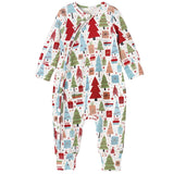 Christmas Merry Baby Bamboo Zipper Romper - Family Matching - HoneyBug 