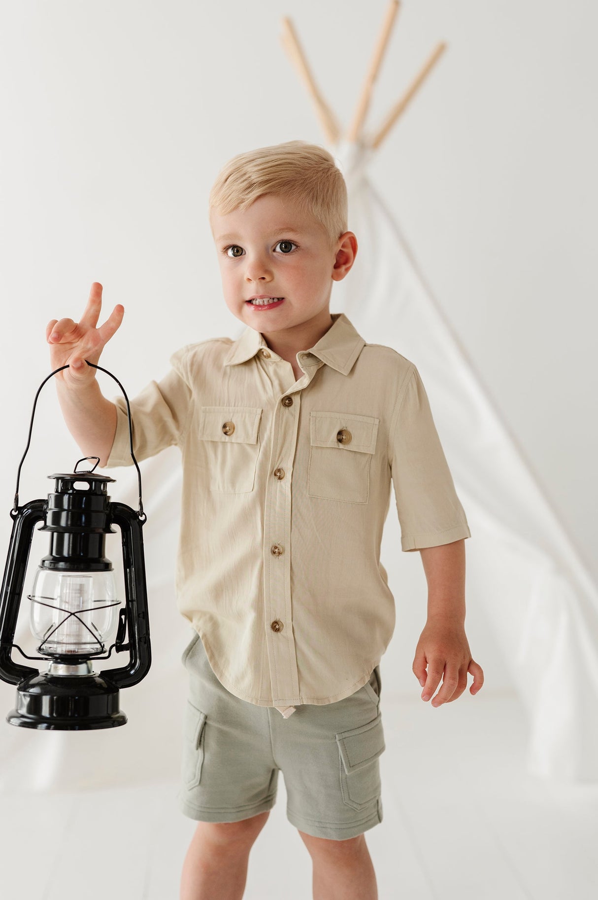 Boy's Utility Shirt - HoneyBug 