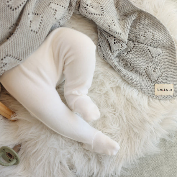 Heart Knit Baby Blanket - HoneyBug 