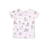 Fancy Hounds with Bows - Short Sleeve Loungewear Set