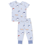 Baseballs Playing Baseball - Short Sleeve Loungewear Set