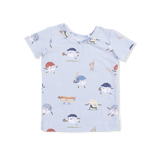 Baseballs Playing Baseball - Short Sleeve Loungewear Set