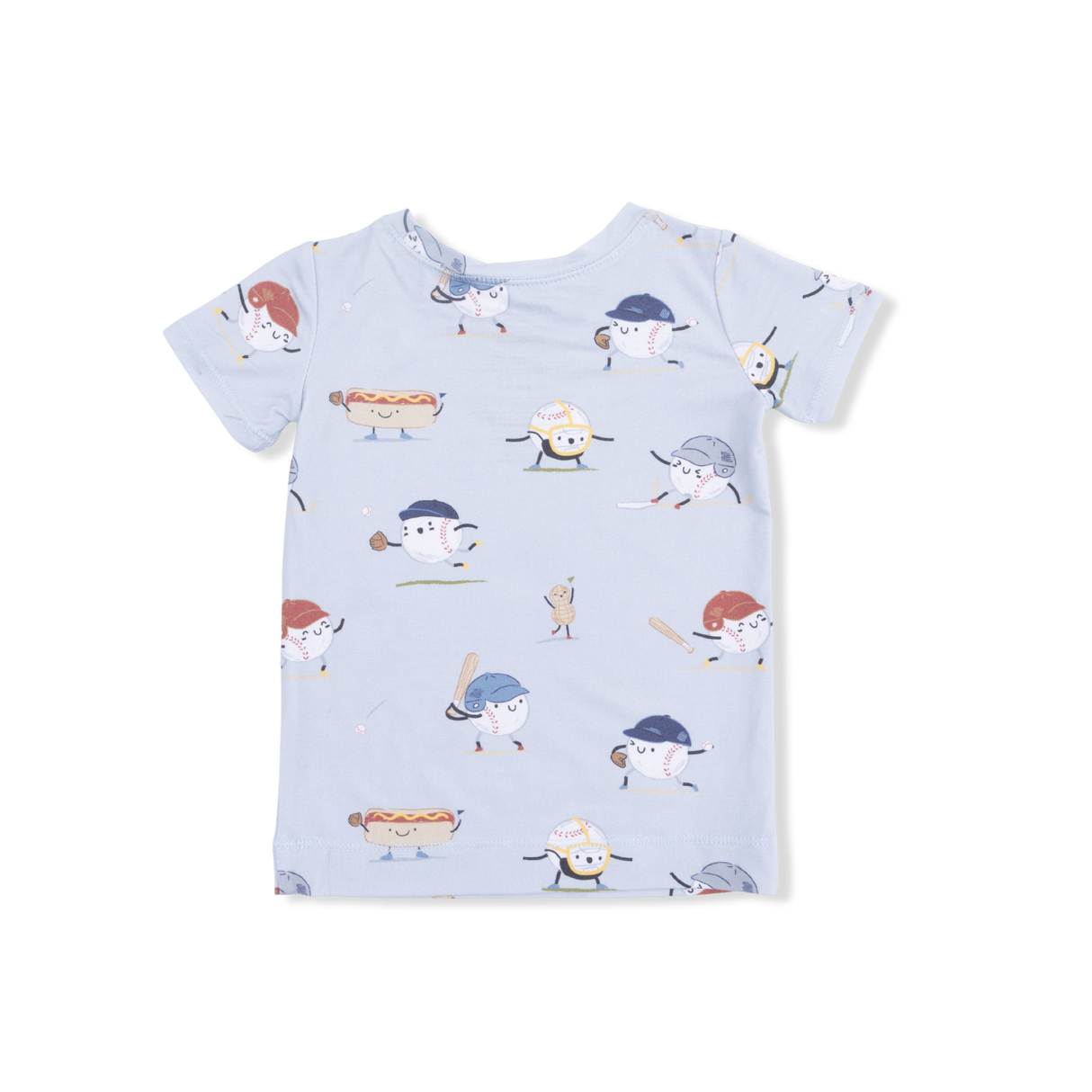 Baseballs Playing Baseball - Short Sleeve Loungewear Set