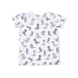 Cowboy Boots - Short Sleeve Loungewear Set