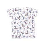 Cowboy Boots - Short Sleeve Loungewear Set