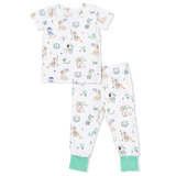 Country Club Dogs Neutral - Short Sleeve Loungewear Set