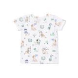 Country Club Dogs Neutral - Short Sleeve Loungewear Set