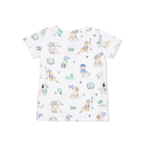 Country Club Dogs Neutral - Short Sleeve Loungewear Set