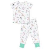 Country Club Dogs Pink - Short Sleeve Loungewear Set