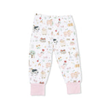 Cute Farm Animals Pink - Short Sleeve Loungewear Set