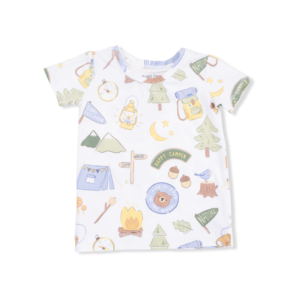 Camping Blue - Short Sleeve Loungewear Set