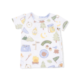 Camping Blue - Short Sleeve Loungewear Set