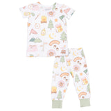 Camping Pink - Short Sleeve Loungewear Set