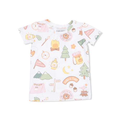 Camping Pink - Short Sleeve Loungewear Set