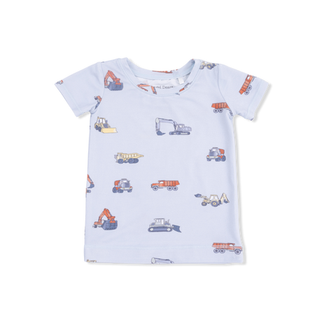 Construction Vehicles - Short Sleeve Loungewear Set
