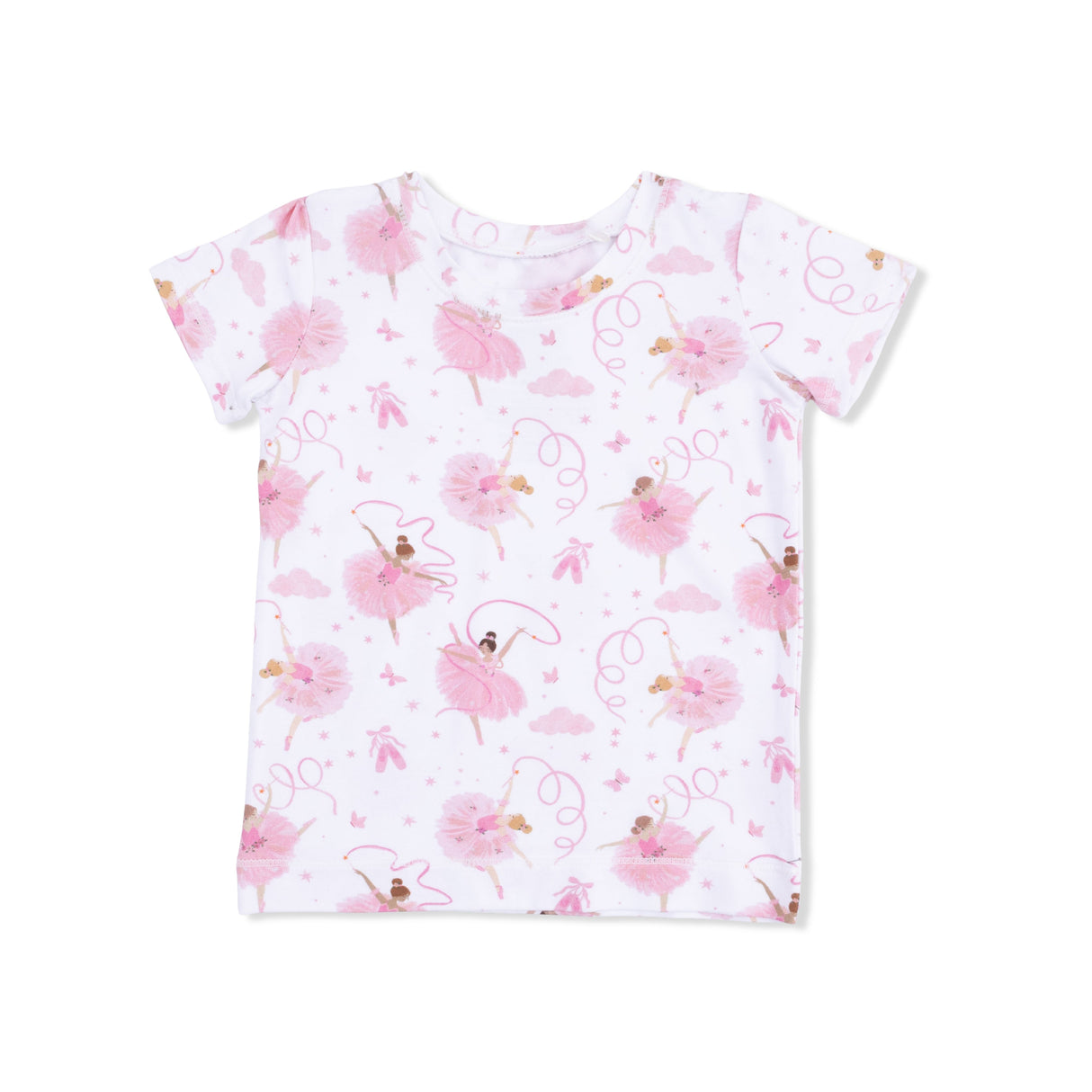 Ribbon Ballerinas - Short Sleeve Loungewear Set