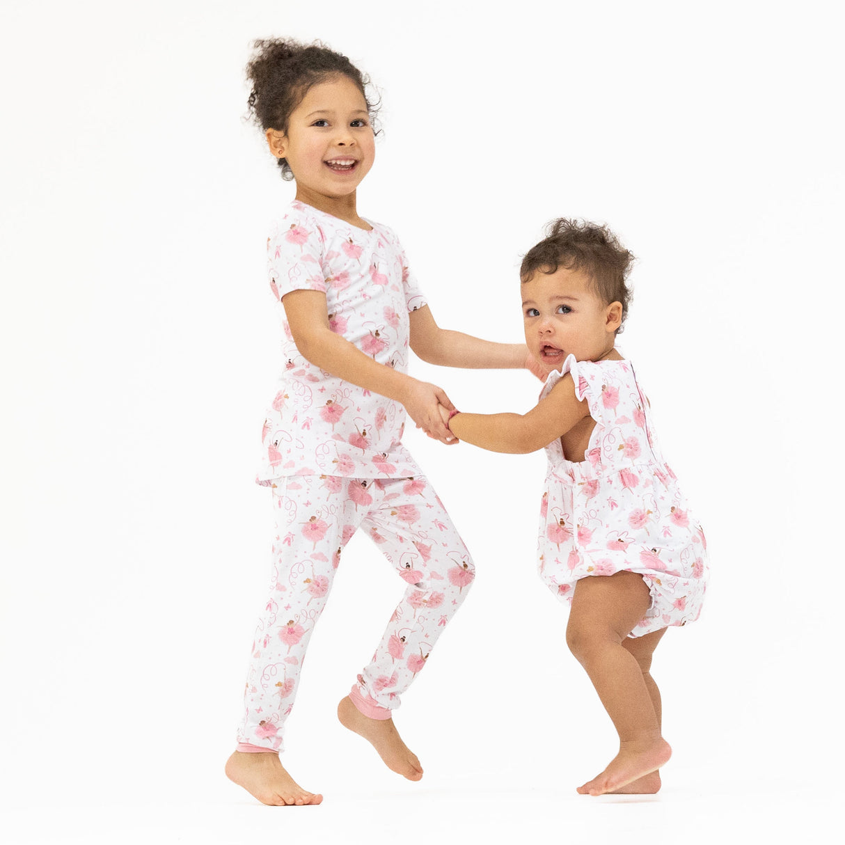 Ribbon Ballerinas - Short Sleeve Loungewear Set