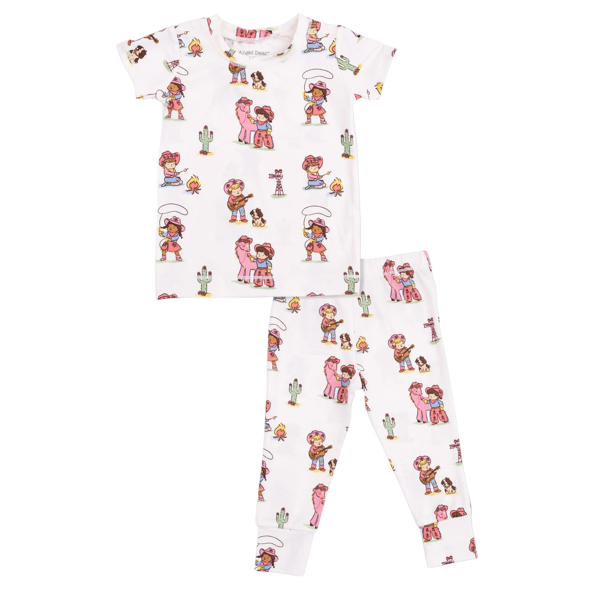 Vintage Cowgirls - Short Sleeve Loungewear Set