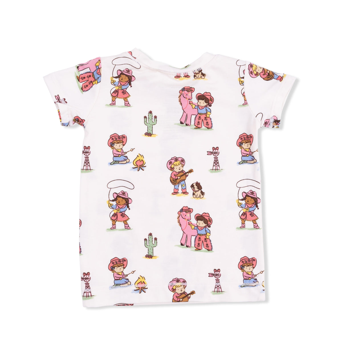 Vintage Cowgirls - Short Sleeve Loungewear Set