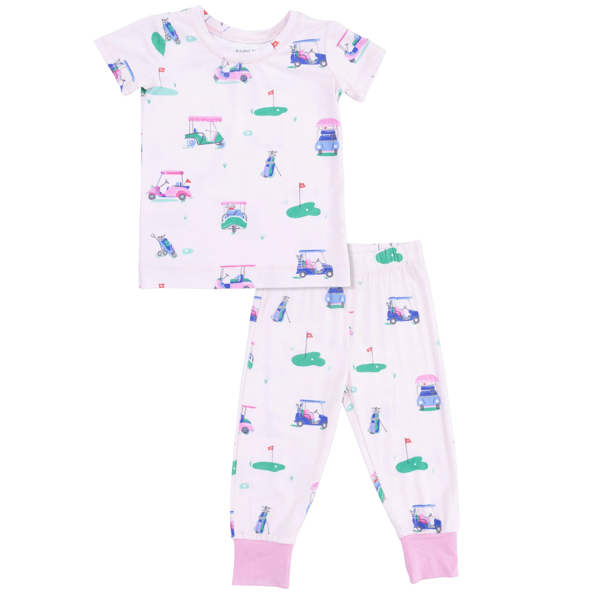 Vintage Golf Carts Pink - Short Sleeve Loungewear Set