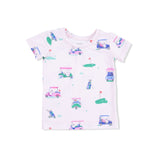 Vintage Golf Carts Pink - Short Sleeve Loungewear Set