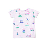 Vintage Golf Carts Pink - Short Sleeve Loungewear Set