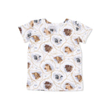 Farm Animals Rope Cameos Uni - Short Sleeve Loungewear Set