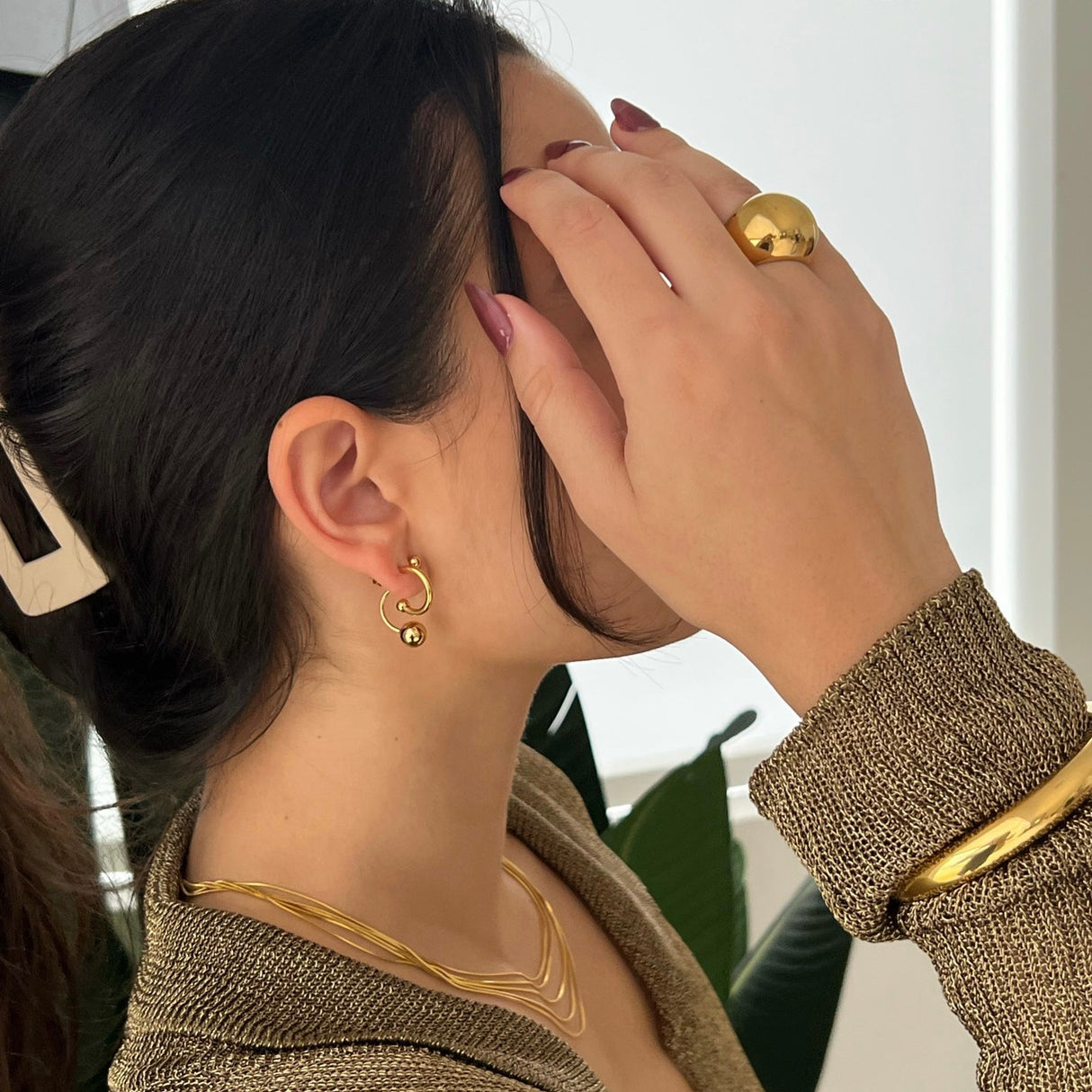 Justine Layered Chain Necklace - HoneyBug 