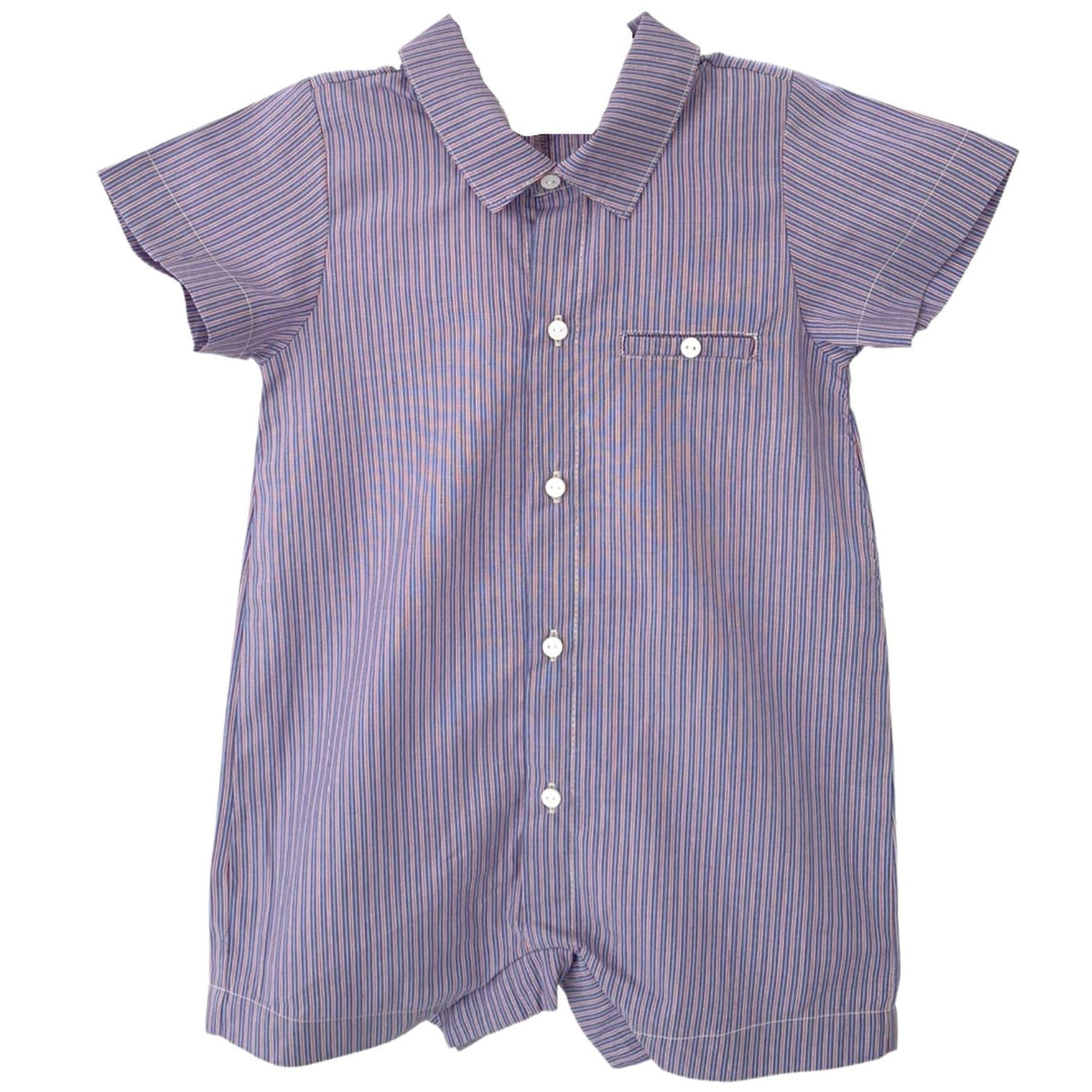 French Pinstripe Romper - HoneyBug 