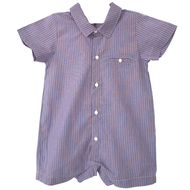 French Pinstripe Romper - HoneyBug 