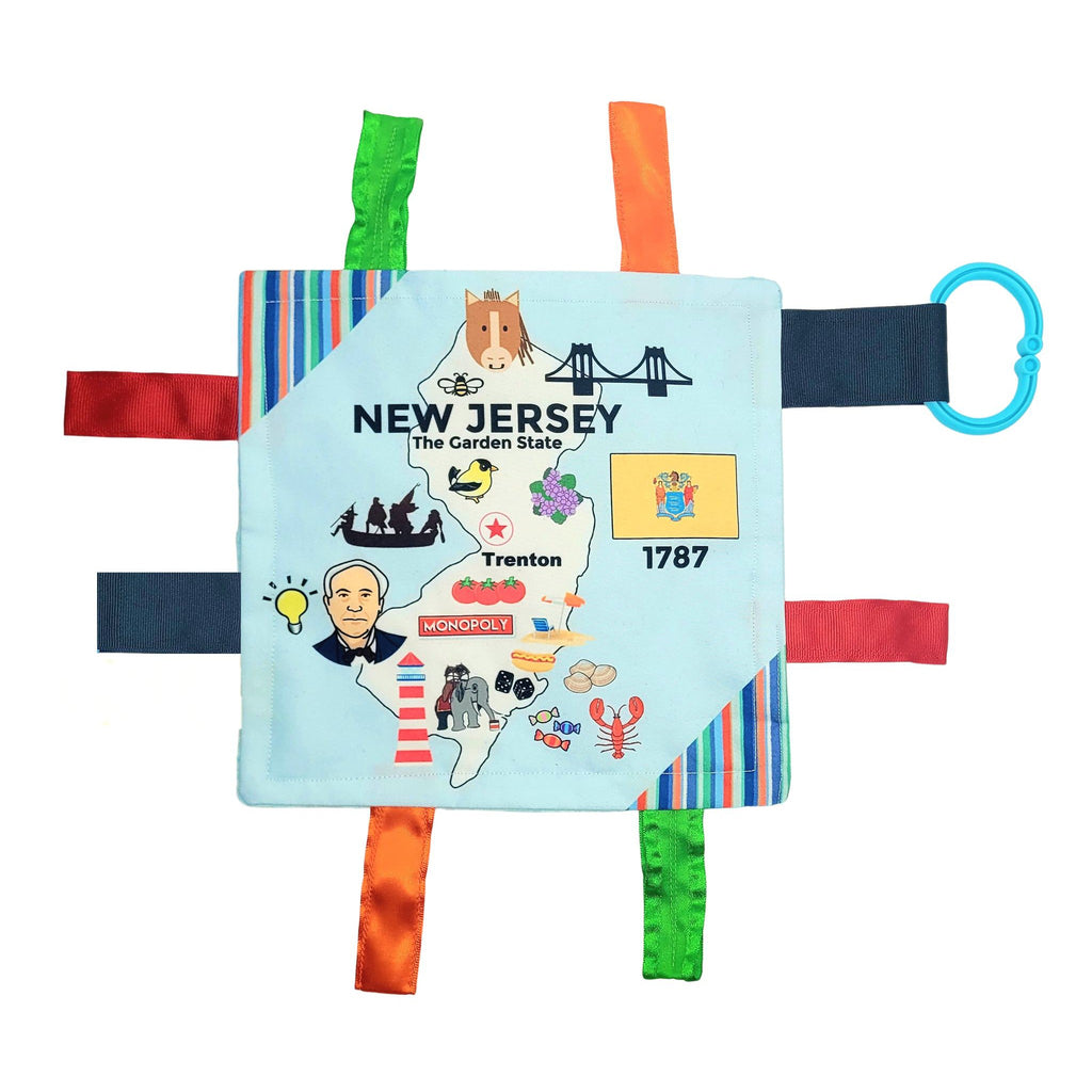 New Jersey State Tag Toy Crinkle Square - HoneyBug 