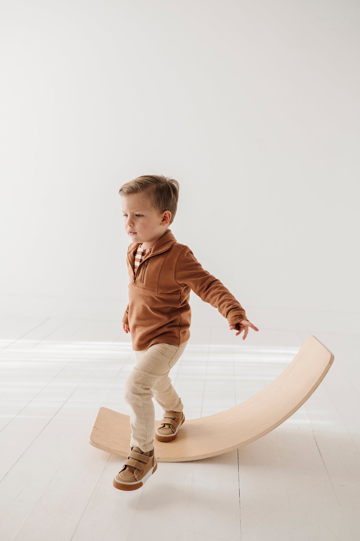 Boy's 3/4 Fleece Zip Sweatshirt - HoneyBug 