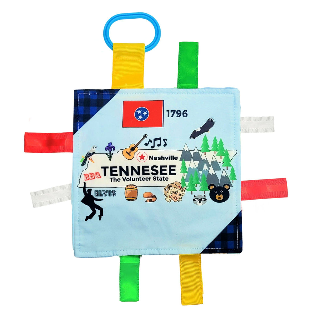 Tennessee State Tag Toy Crinkle Square - HoneyBug 