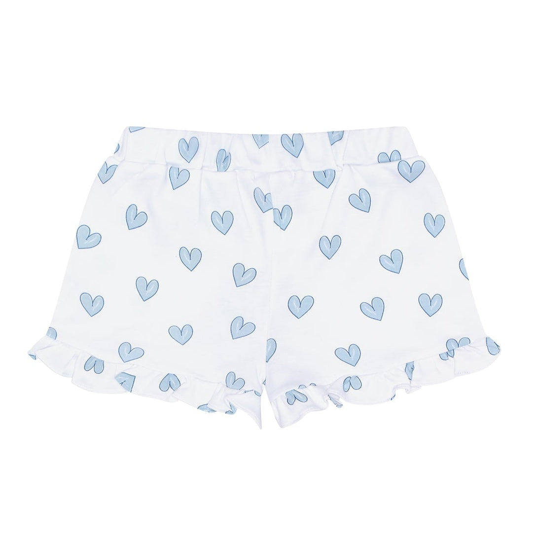 Blue Heart Print Shorts – HoneyBug