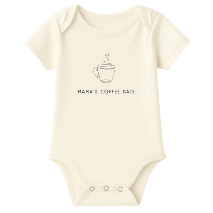 Mama's Coffee Date - Organic Cotton Bodysuit - HoneyBug 