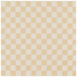 Beige White Checkered New Lounger Curve Cover