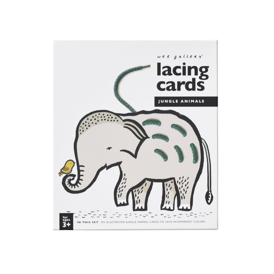 Lacing Cards - Jungle Animals - HoneyBug 