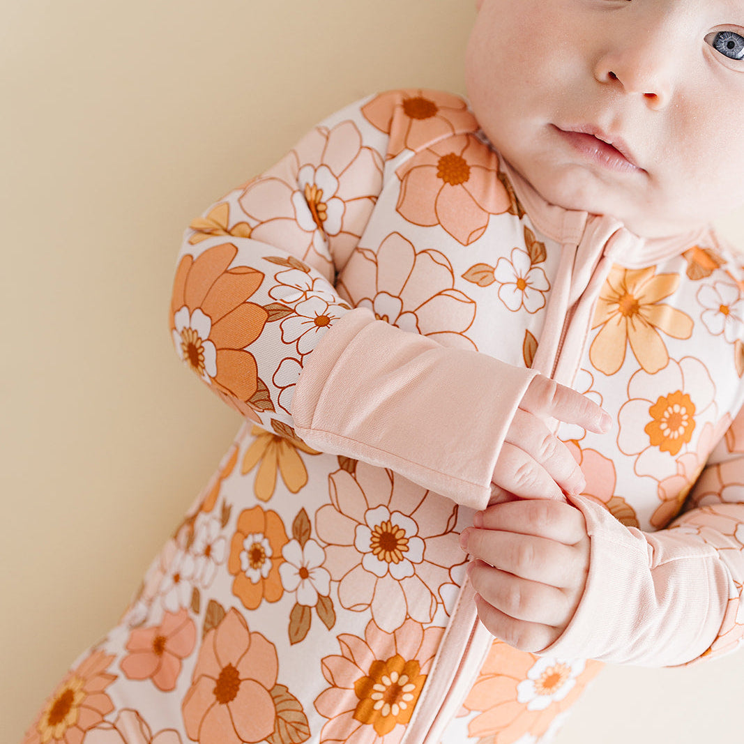 Bamboo Zip Romper |  Sweet Blossom