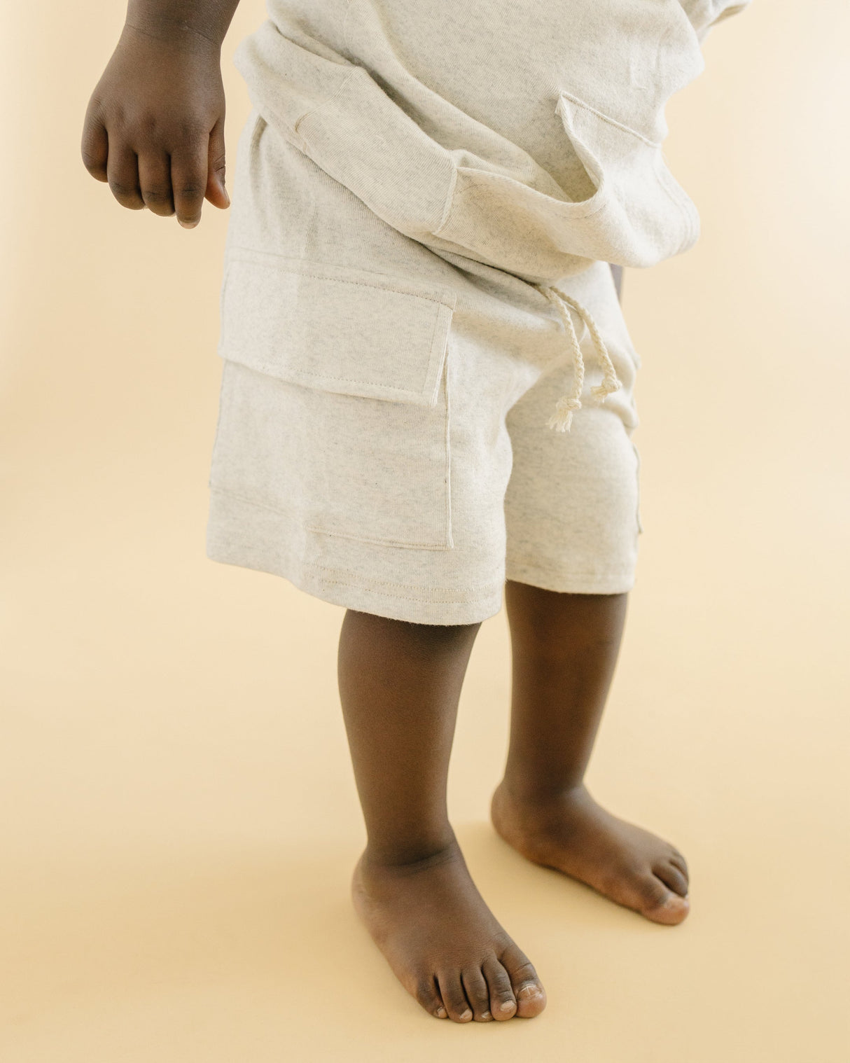 Cargo Shorts Set | Oatmeal - HoneyBug 