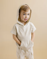 Cargo Shorts Set | Oatmeal - HoneyBug 
