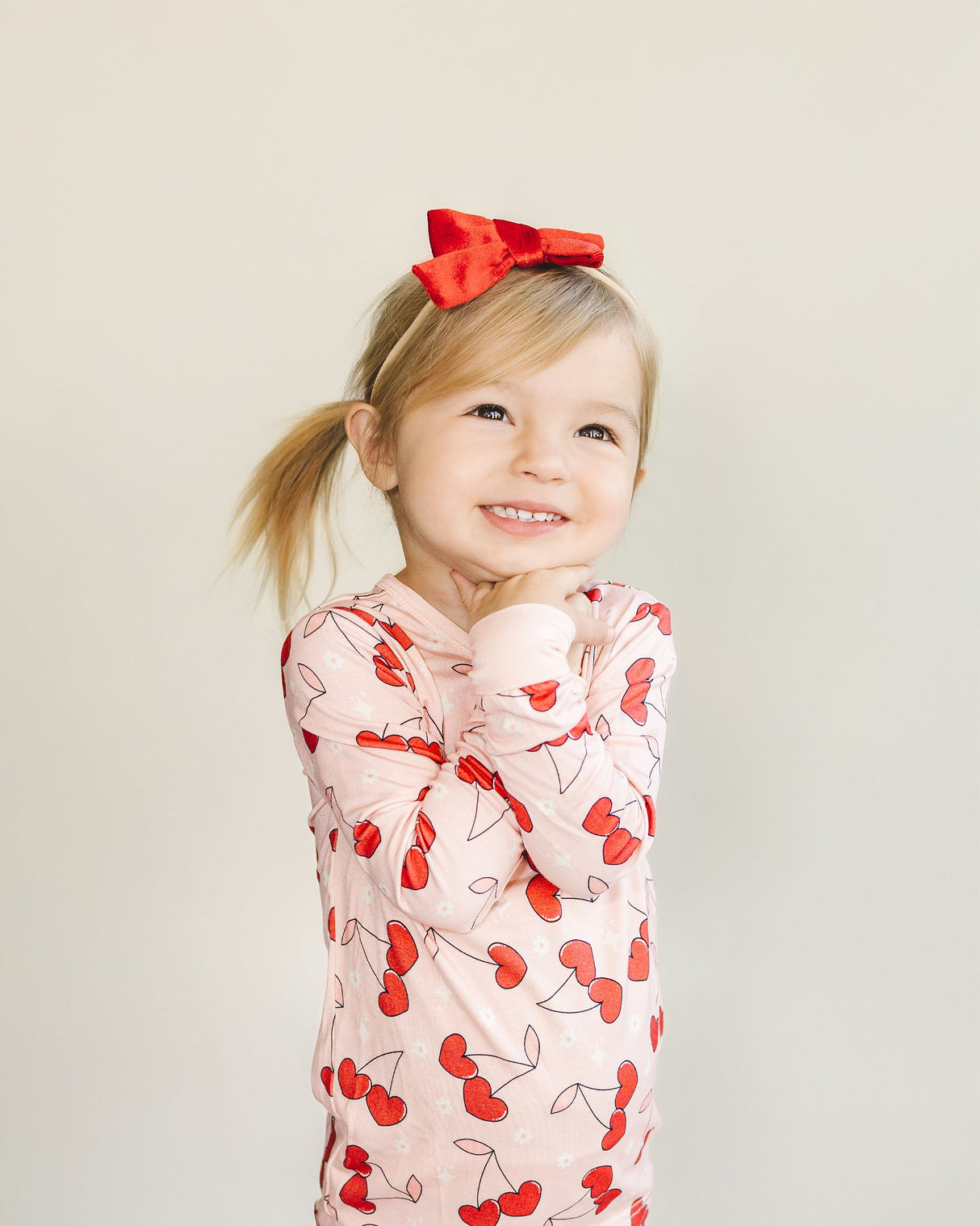 Bamboo Two Piece Set | Cherry Heart - HoneyBug 