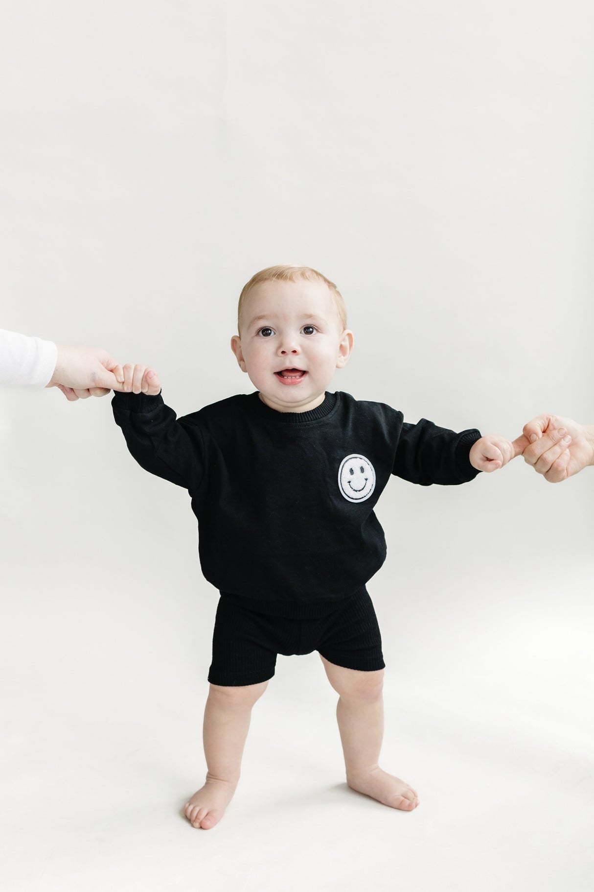 Biker Shorts Set | Black - HoneyBug 