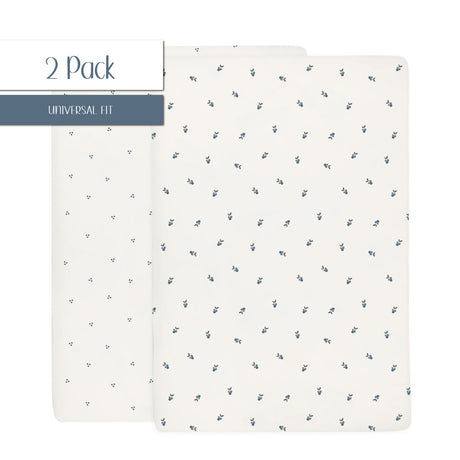 Waterproof Crib Sheet Set - Blue Berry - HoneyBug 