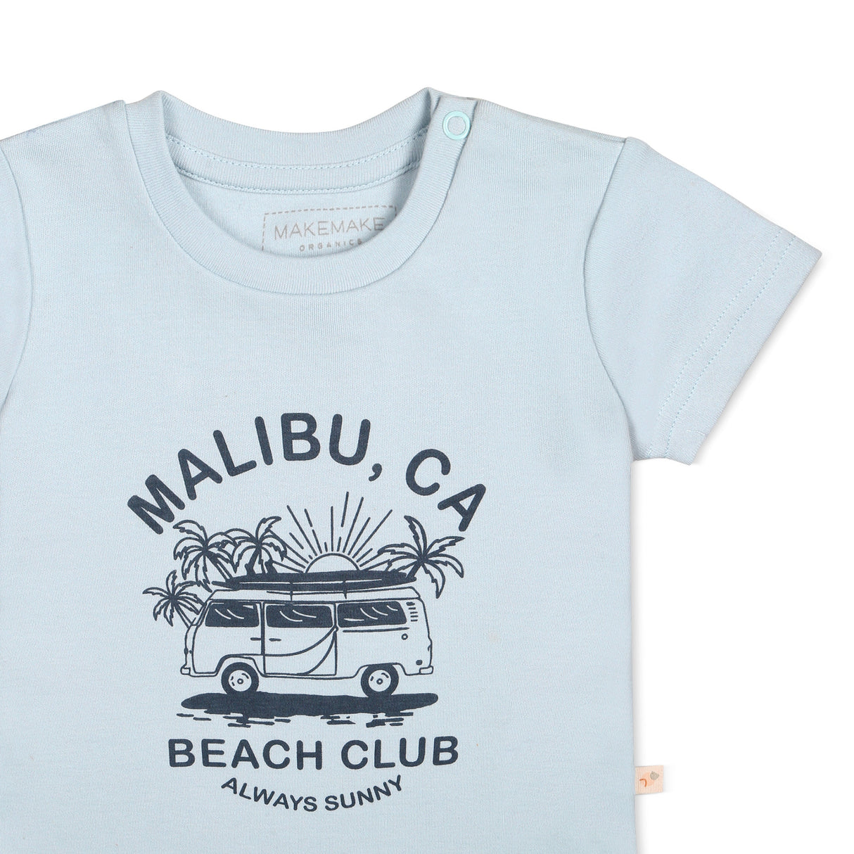Organic Kids T-Shirts - Malibu Beach Club - HoneyBug 