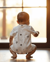 short sleeve romper | celestial - HoneyBug 