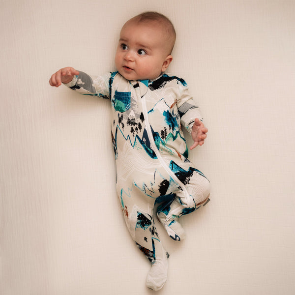ROCKY MOUNTAINS FOOTED JAMMIES by Milk Snob - HoneyBug 