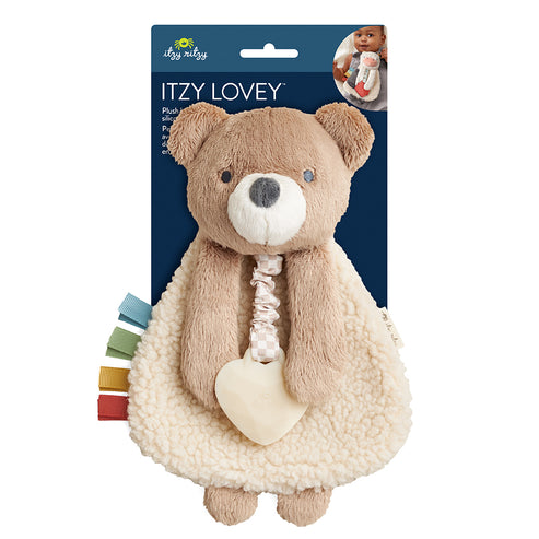 Itzy Lovey™ Plush and Teether Toy - Theo the Bear - HoneyBug 