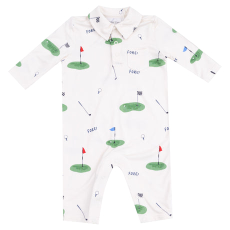 Polo Romper - HoneyBug 