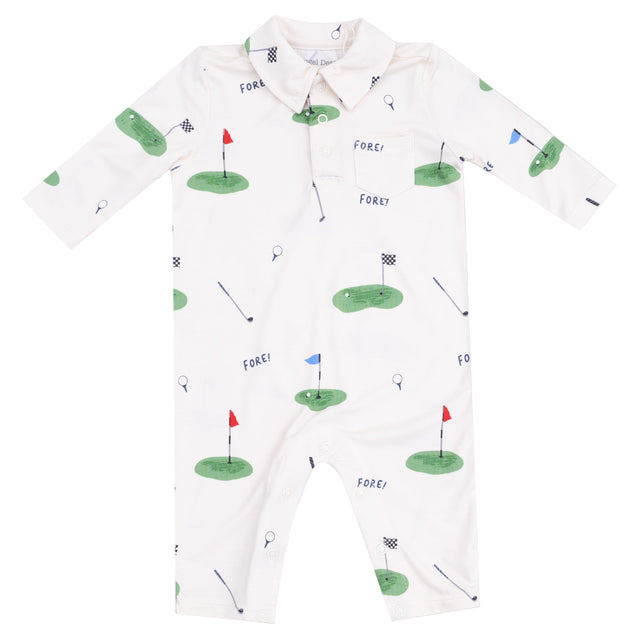 Polo Romper - HoneyBug 