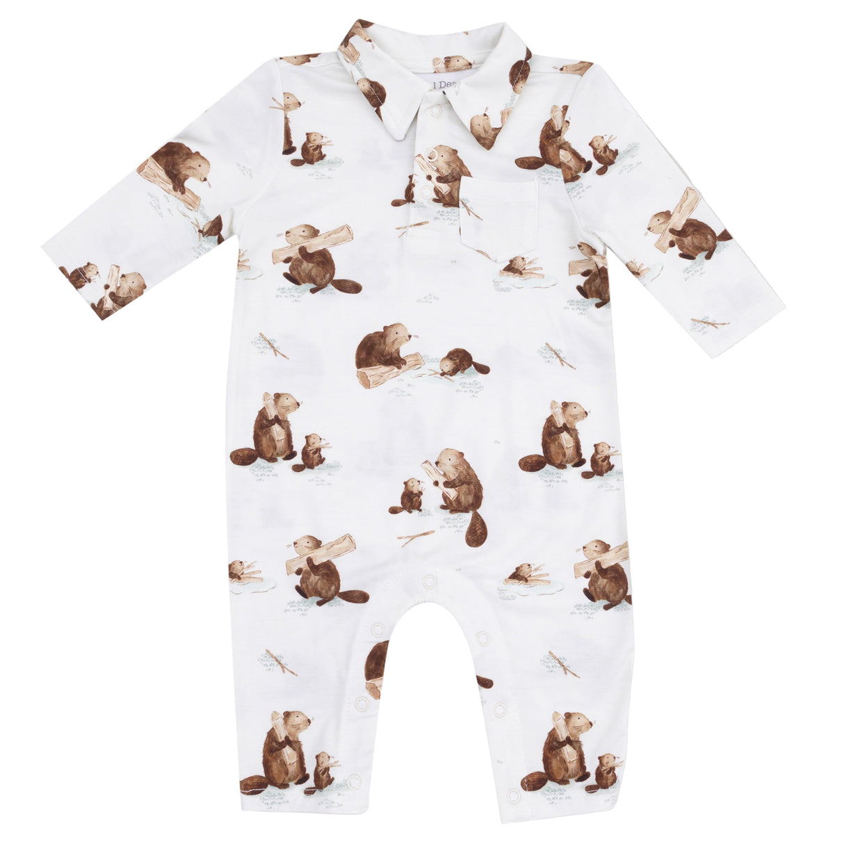 Polo Romper - HoneyBug 